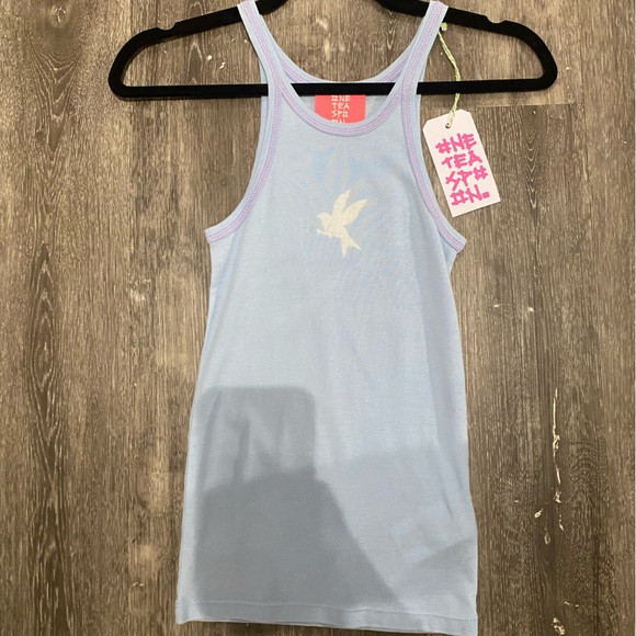 ONE TEASPOON Bower Bird Singlet in Crystal Blue! - Picture 1 of 4